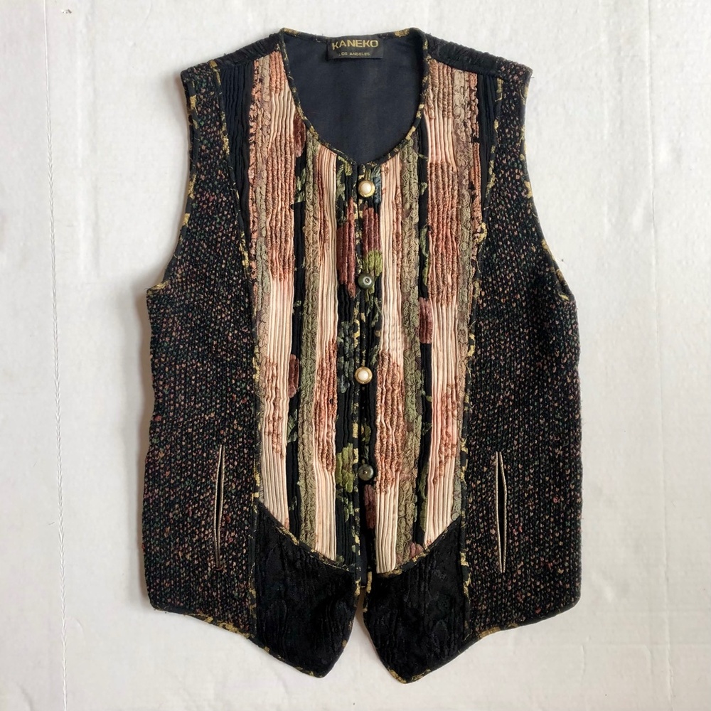 KANEKO Los Angeles Wearable Art Handmade Patchwork Vest Top
